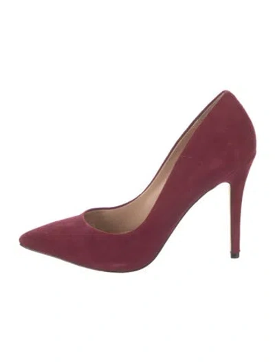 Pre-owned Neiman Marcus Suede Pumps In Purple