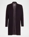 Neiman Marcus Superfine Cashmere Duster In Purple