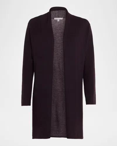 Neiman Marcus Superfine Cashmere Duster In Purple