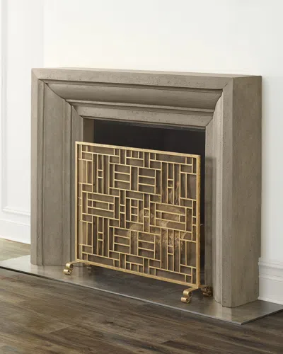 Neiman Marcus Sutton Indoor/outdoor Fireplace Mantle In Brown