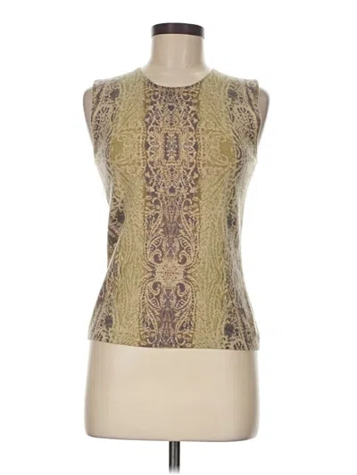 Pre-owned Neiman Marcus Sweater Vest In Gold