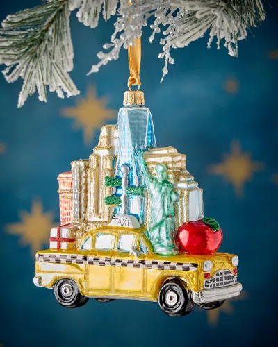 Neiman Marcus Taxi With Nyc Buildings Christmas Ornament
