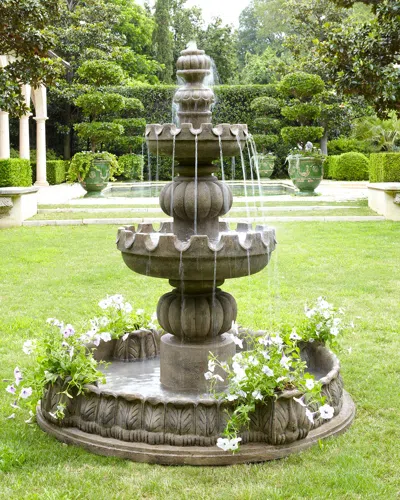 Neiman Marcus Three-tier "castle" Fountain In Natural