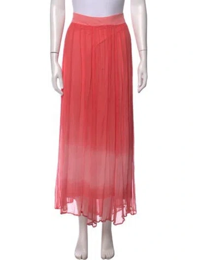 Pre-owned Neiman Marcus Tie-dye Print Long Skirt In Pink