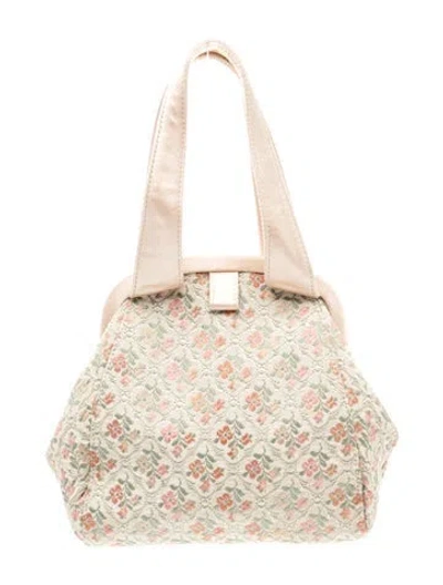 Pre-owned Neiman Marcus Top Handle Bag In Neutral