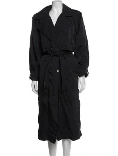 Pre-owned Neiman Marcus Trench Coat In Black