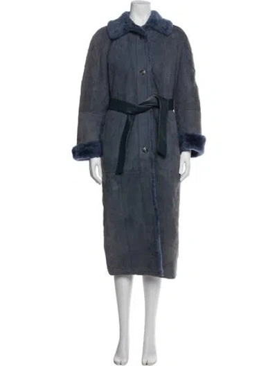 Pre-owned Neiman Marcus Trench Coat In Blue