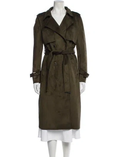 Pre-owned Neiman Marcus Trench Coat In Green