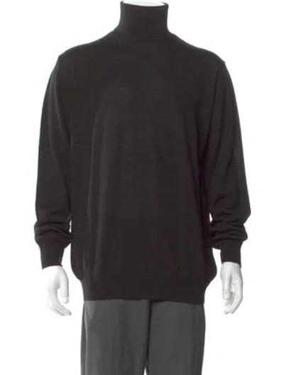Pre-owned Neiman Marcus Turtleneck Long Sleeve Pullover W/ Tags In Gray