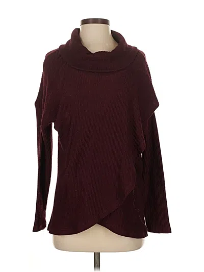 Pre-owned Neiman Marcus Turtleneck Sweater In Burgundy