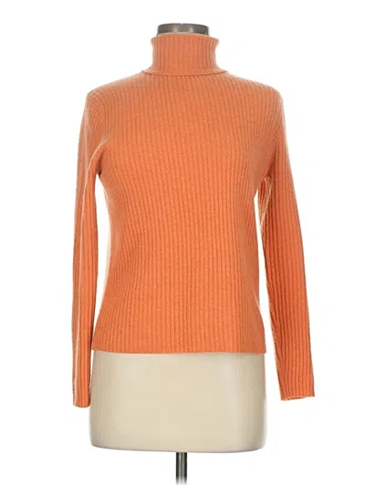 Pre-owned Neiman Marcus Turtleneck Sweater In Orange