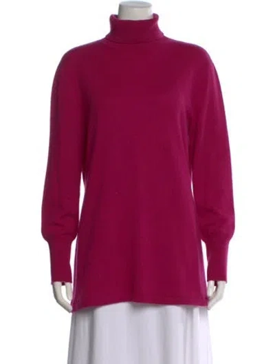 Pre-owned Neiman Marcus Turtleneck Sweater In Purple