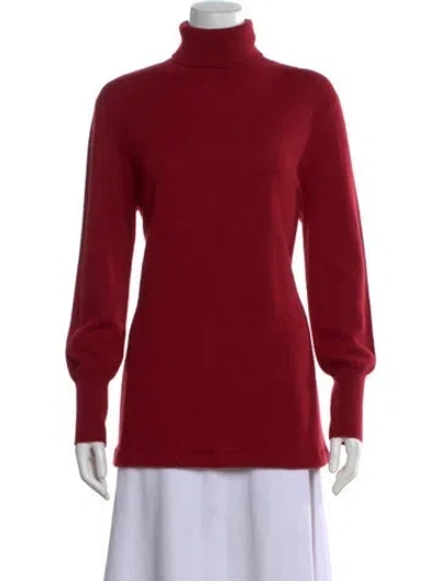 Pre-owned Neiman Marcus Turtleneck Sweater In Red
