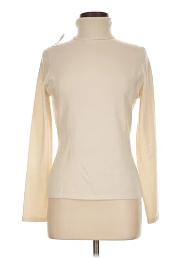 Pre-owned Neiman Marcus Turtleneck Sweater In White