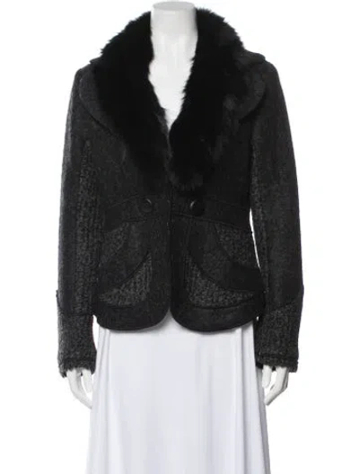 Pre-owned Neiman Marcus Tweed Pattern Evening Jacket In Black