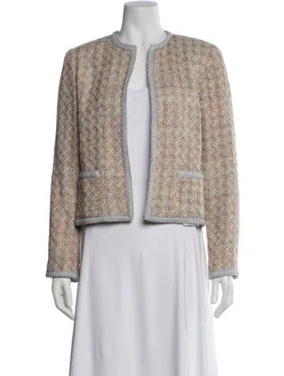 Pre-owned Neiman Marcus Tweed Pattern Jacket In Neutral