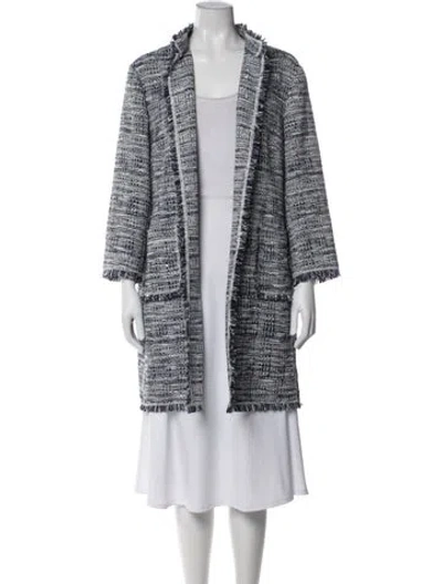 Pre-owned Neiman Marcus Tweed Pattern Jacket In White