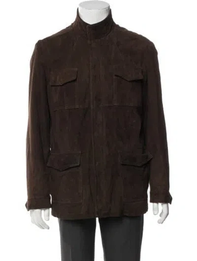 Pre-owned Neiman Marcus Utility Jacket In Brown