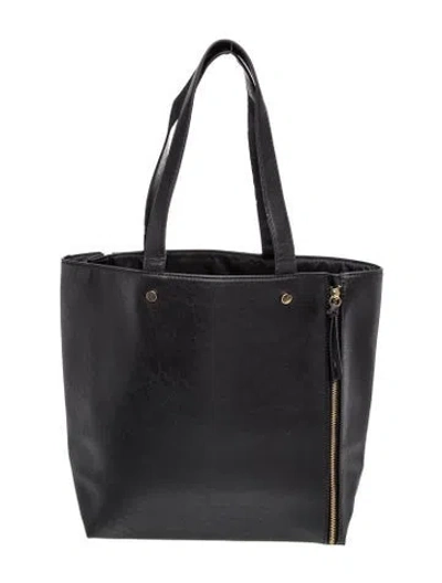 Pre-owned Neiman Marcus Vegan Leather Bucket Bag In Black