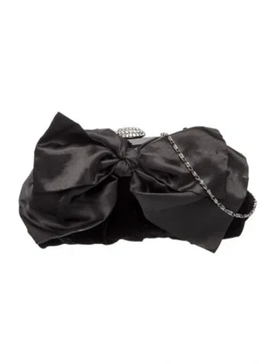 Pre-owned Neiman Marcus Velvet Clutch In Black