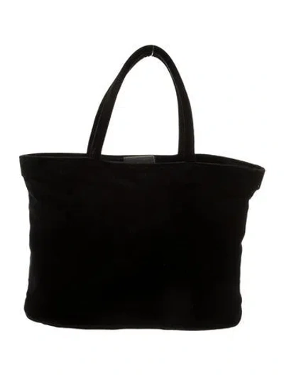 Pre-owned Neiman Marcus Velvet Evening Bag In Black