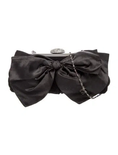Pre-owned Neiman Marcus Velvet Evening Bag In Black