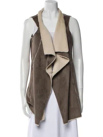 Pre-owned Neiman Marcus Vest In Brown