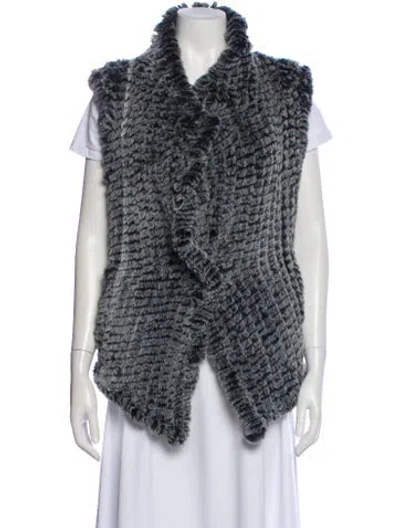 Pre-owned Neiman Marcus Vest In Gray