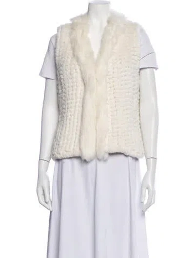Pre-owned Neiman Marcus Vest In Neutrals