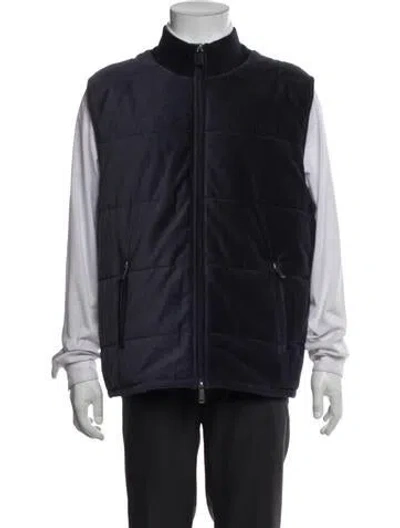 Pre-owned Neiman Marcus Vest W/ Tags In Blue