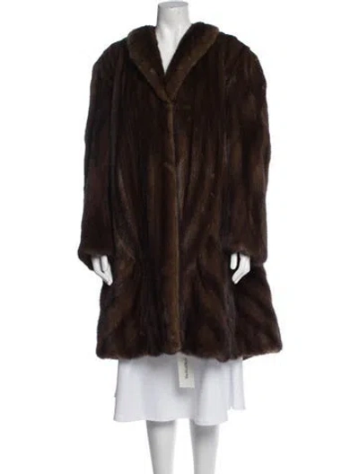 Pre-owned Neiman Marcus Vintage 1980's Fur Coat In Brown