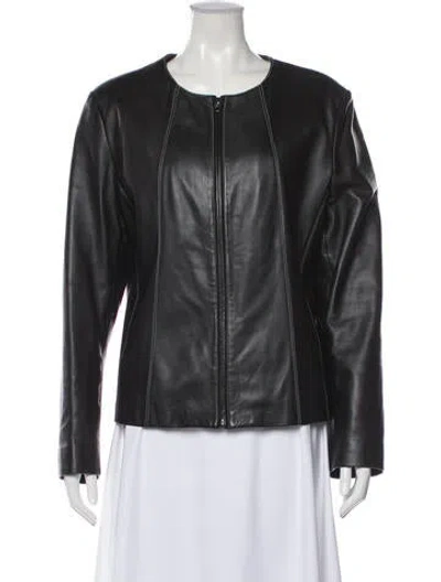 Pre-owned Neiman Marcus Vintage 2000's Biker Jacket In Black