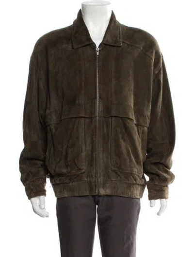 Pre-owned Neiman Marcus Vintage Bomber Jacket In Green