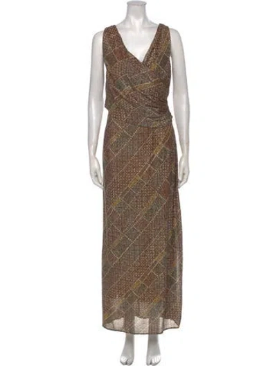 Pre-owned Neiman Marcus Vintage Long Dress In Brown