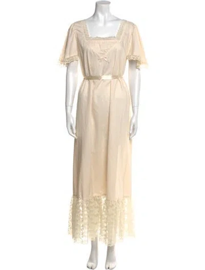 Pre-owned Neiman Marcus Vintage Long Dress In Neutral