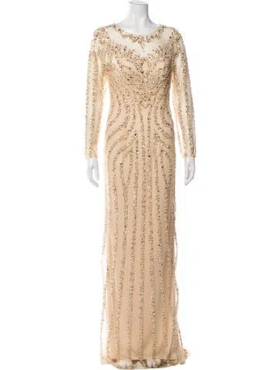 Pre-owned Neiman Marcus Vintage Long Dress In Neutrals