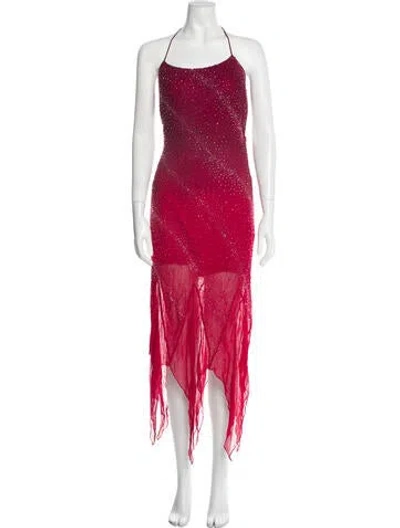 Pre-owned Neiman Marcus Vintage Long Dress In Red
