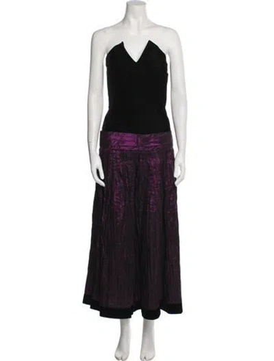 Pre-owned Neiman Marcus Vintage Midi Length Dress In Black