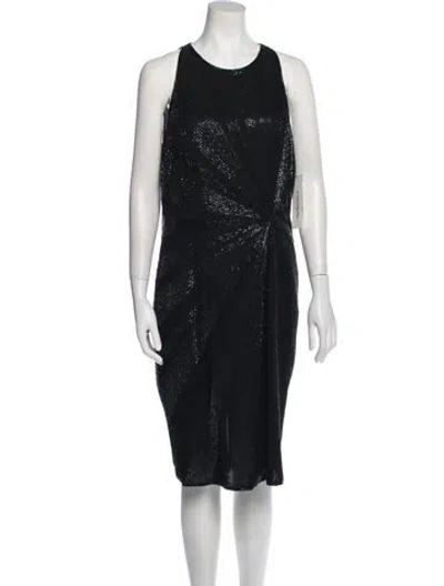 Pre-owned Neiman Marcus Vintage Midi Length Dress In Black