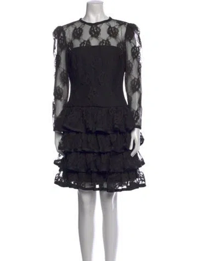 Pre-owned Neiman Marcus Vintage Mini Dress In Black