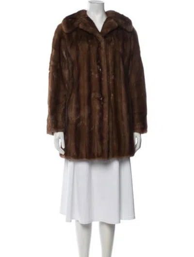 Pre-owned Neiman Marcus Vintage Mink Fur Coat In Brown