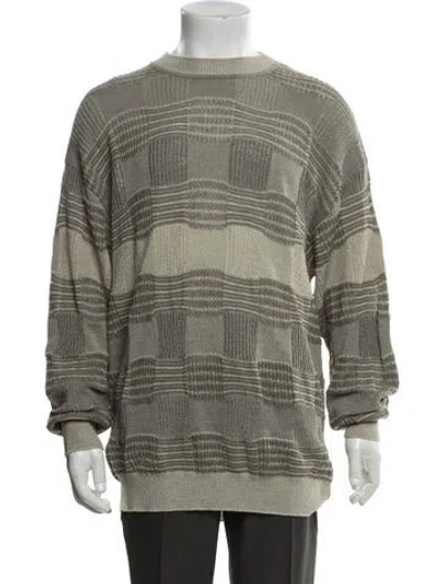 Pre-owned Neiman Marcus Vintage Striped Pullover In Green