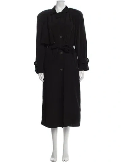 Pre-owned Neiman Marcus Vintage Trench Coat In Black