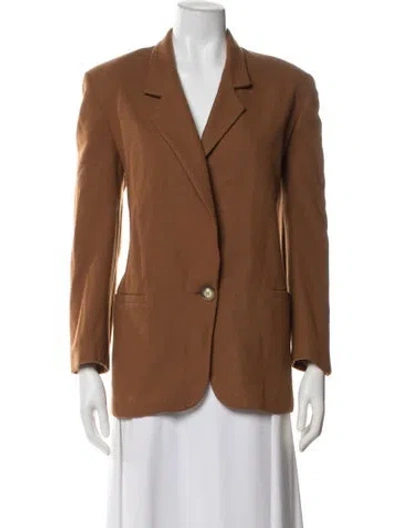 Pre-owned Neiman Marcus Vintage Wool Blazer In Brown