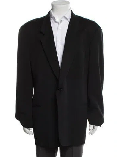 Pre-owned Neiman Marcus Virgin Wool Blazer In Black
