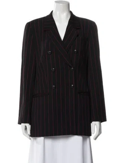 Pre-owned Neiman Marcus Virgin Wool Striped Blazer In Multi