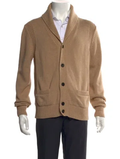 Pre-owned Neiman Marcus V-neck Long Sleeve Cardigan In Neutral
