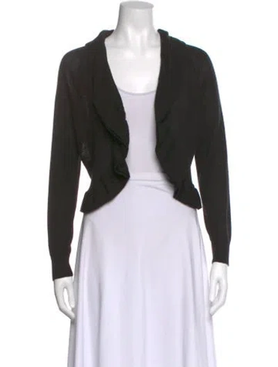 Pre-owned Neiman Marcus V-neck Sweater In Black