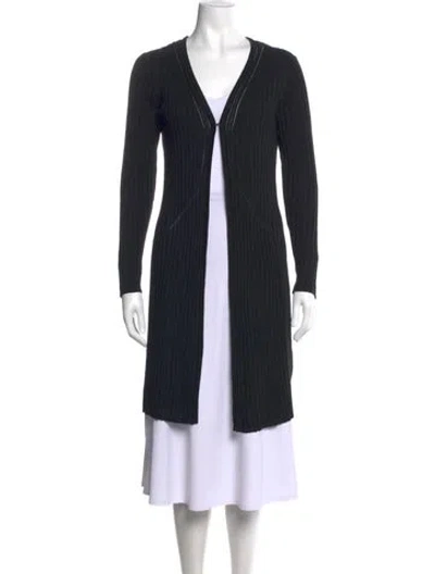Pre-owned Neiman Marcus V-neck Sweater In Black