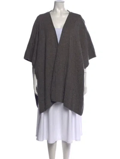 Pre-owned Neiman Marcus V-neck Sweater In Grey